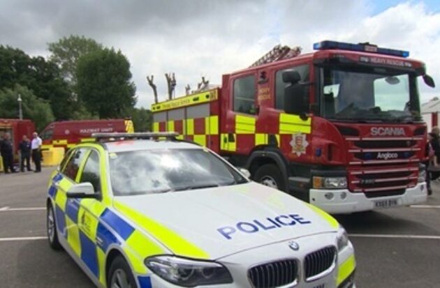 Essex Police car and ECFRS tender to show collaborative working.