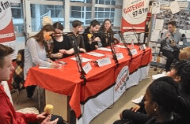 Gateway radio young people sitting at a panel table