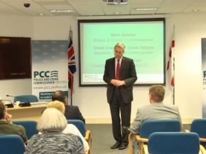 PCC Nick Alston at a previous public meeting in Basildon