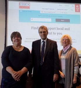 PCC Nick Alston with Chief Executive of Safer Places, Jan Dalyrymple and Heather Robbie of Victim Support