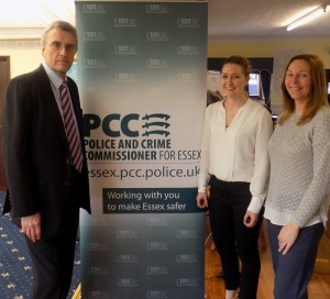 PCC Nick Alston, OPCC RJ Development Manager Emma Callaghan and Paula Donohoe