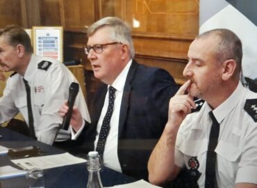 Roger Hirst and Chief Insp Martin Richards at PFCC Braintree Meeting 2023
