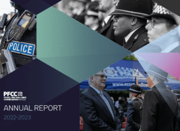 Front cover of PFCC and Police annual report 2022-23
